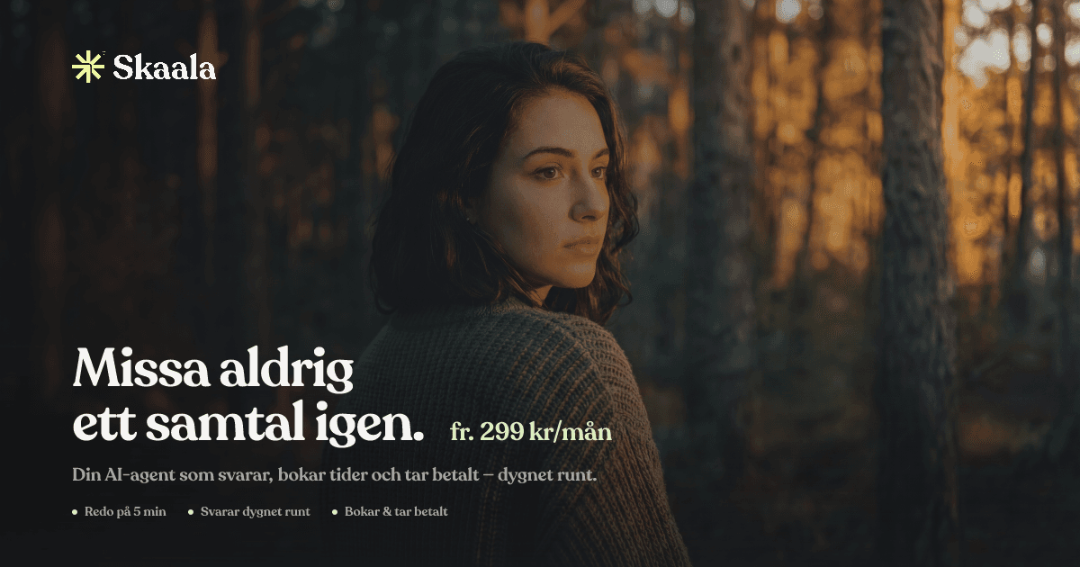 Realistic candid photo from an ordinary small-business workday in Sweden.