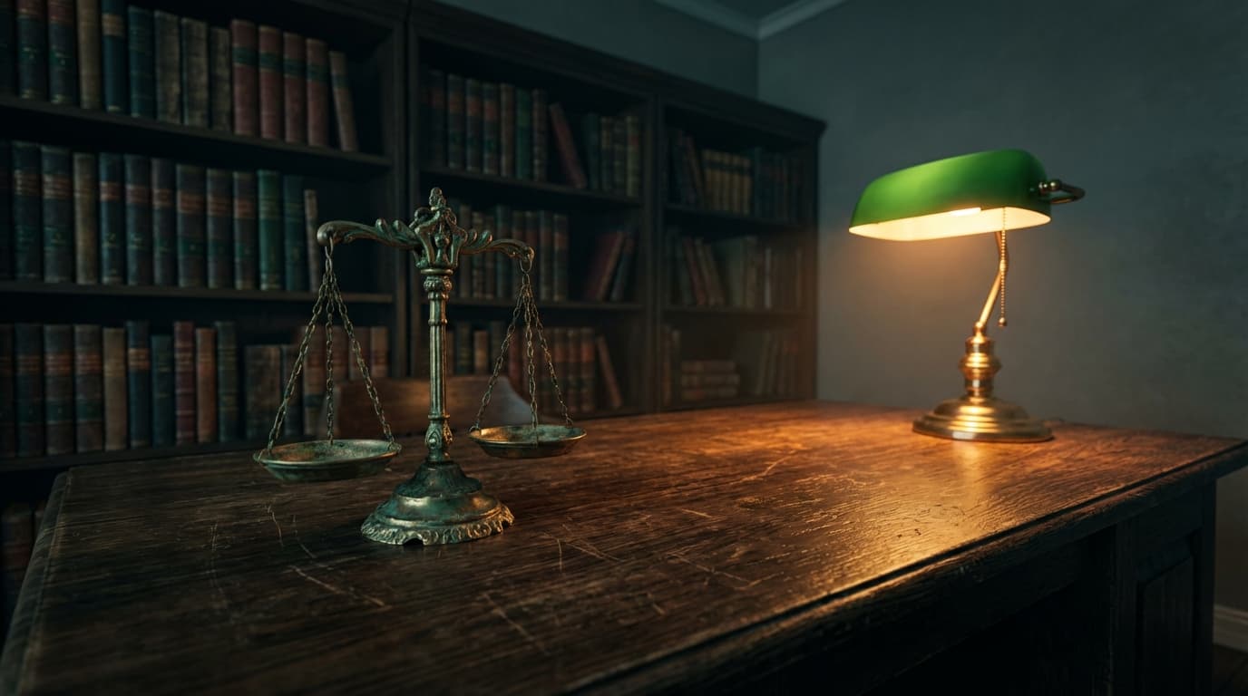 Legal document with fountain pen on desk