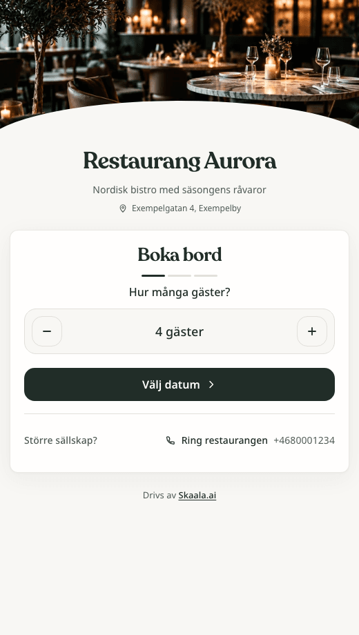 Bestillinger rett fra din egen nettside.