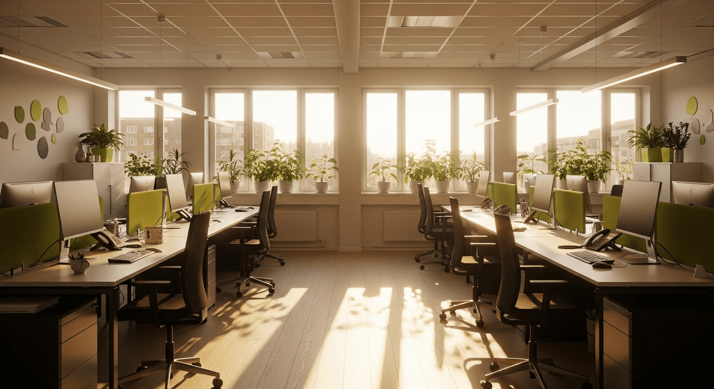 Empty studio after closing — Skaala continues to take after-hours calls