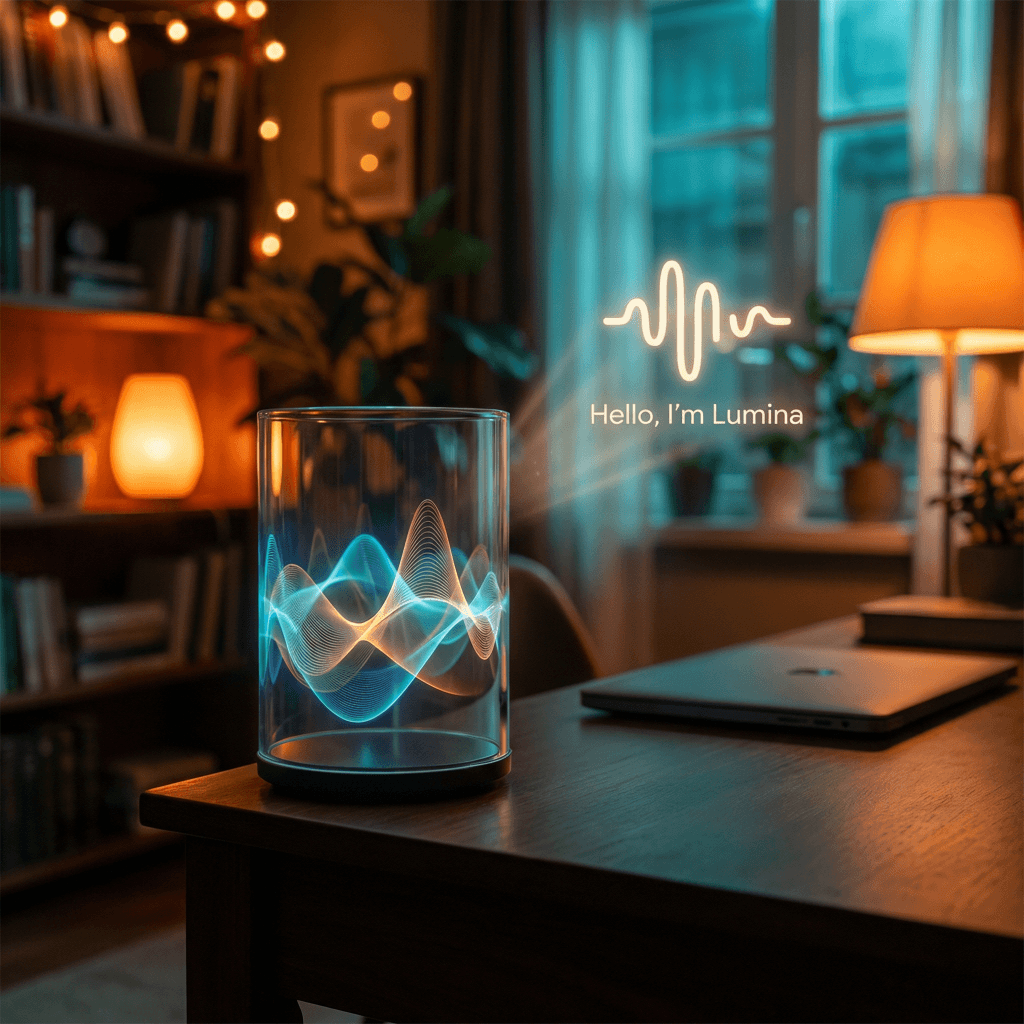 AI phone answering service represented by warm voice waves