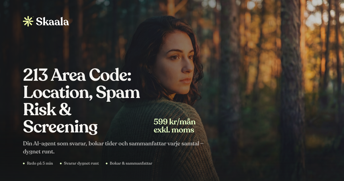213 Area Code: Location, Spam Risk & Screening | Skaala