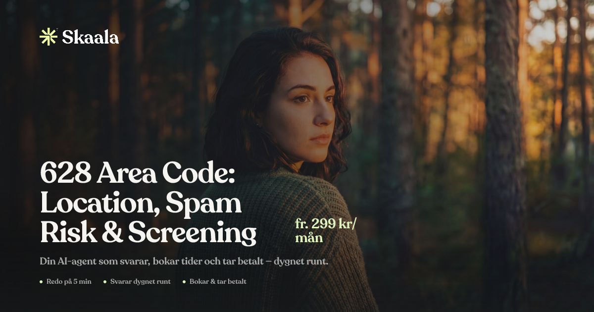 628 Area Code: Location, Spam Risk & Screening | Skaala